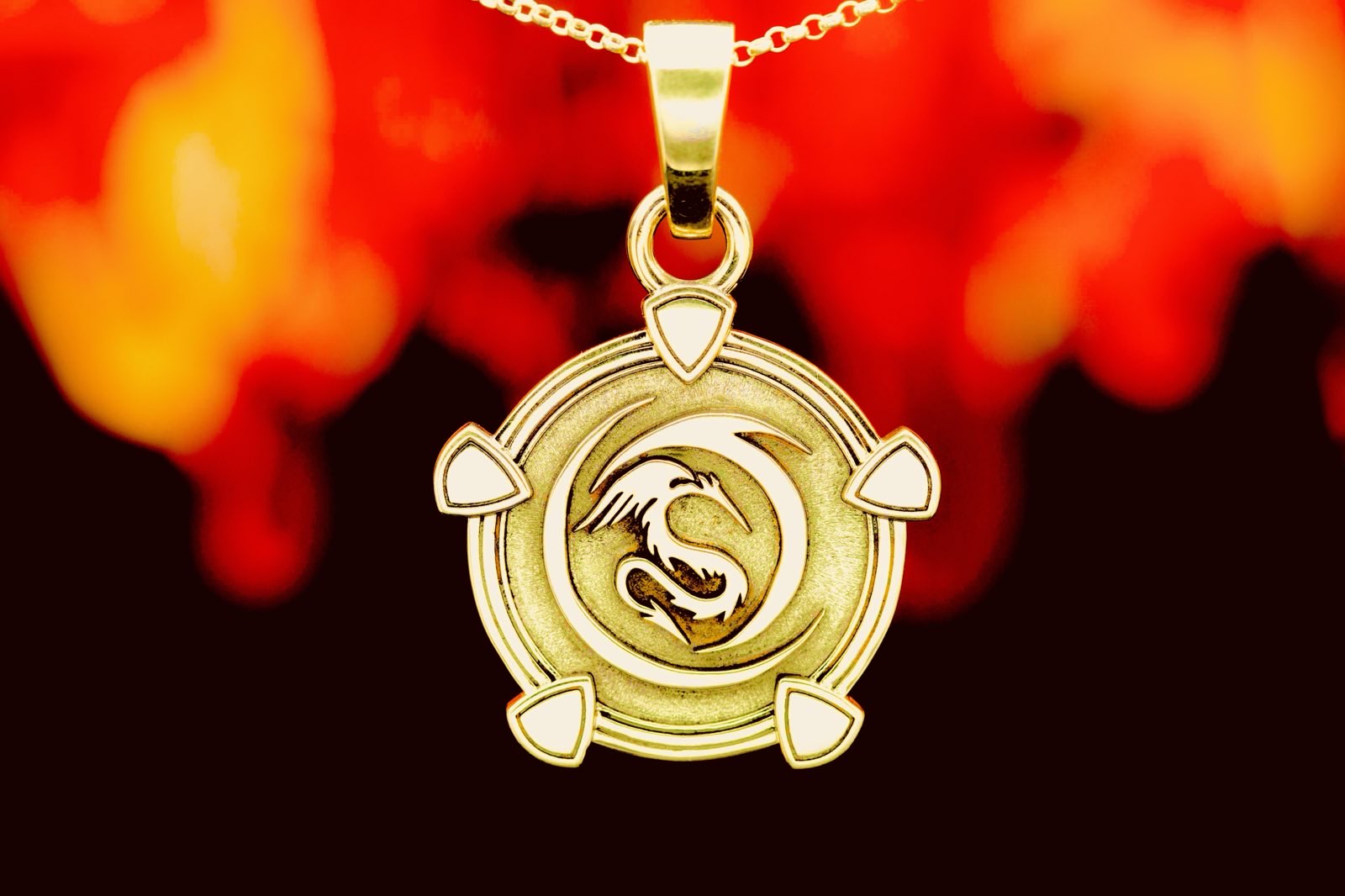 The Coil — 14k White & Gold Pendant